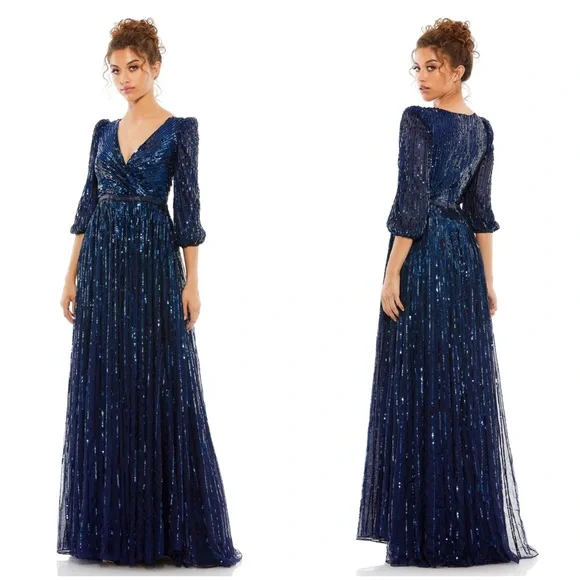 MAC DUGGAL 5509 DRESS size 12 sequin gown - Picture 2 of 9